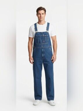 Big Smith Overalls Relaxed Fit Blue Denim Size 38 X 28 NWT